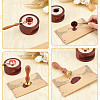 Brass Wax Seal Stamps with Wood Handle AJEW-WH0412-0060-3