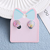 Alloy Plastic Clip-on Earrings for Kid WG9F41F-16-1