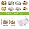 Yilisi 200Pcs 8 Style Brass Rhinestone Spacer Beads RB-YS0001-01-11