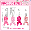 4Pcs Polyester & Spandex Penedant Decoration KEYC-PH01547-4