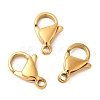 Ion Plating(IP) 304 Stainless Steel Lobster Claw Clasps X-STAS-AB12-G-01-1
