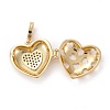 Brass Micro Pave Clear Cubic Zirconia Diffuser Locket Pendants ZIRC-E165-14G-2