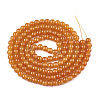 Baking Paint Imitation Jade Glass Round Bead Strands X-DGLA-Q021-6mm-12-2