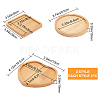3Pcs 3 Style Wooden Mosaic Coaster Base Bottom Embryo AJEW-GF0004-31-2