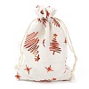 Christmas Theme Cotton Fabric Cloth Bag ABAG-H104-B-3