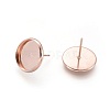 304 Stainless Steel Stud Earring Settings X-STAS-K131-D-01RG-2