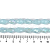 Opaque Solid Color Electroplate Glass Beads Strands LS-EGLA-N013-P6mm-B11-4