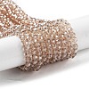 Electroplate Transparent Glass Beads Strands EGLA-A035-T4mm-A22-1