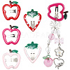 42Pcs 7 Styles Iron & Enamel Snap Hair Clips PHAR-SC0001-003-6