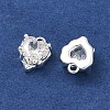 Valentine's Day Brass Micro Pave Clear Cubic Zirconia Charms KK-B172-13S-2