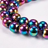Electroplate Non-magnetic Synthetic Hematite Beads Strands X-G-J169A-8mm-05-3