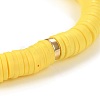 Handmade Polymer Clay Heishi Beads Stretch Bracelets BJEW-JB05306-04-3