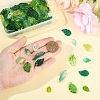 140Pcs 14 Styles Autumn Theme Two-Tone Transparent Glass Charms GLAA-YW0005-06-5
