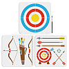 MAYJOYDIY US 1 Set Archery PET Hollow Out Drawing Painting Stencils DIY-MA0004-37B-1