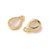 Brass Crushed Ice Cut Cubic Zirconia Pendants KK-D024-26A-G-2
