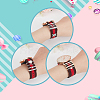   13Pcs 13 Style Heart & Bowknot & Oval & Rectangle Resin Alloy Watch Band Charms Set MOBA-PH0001-14-3