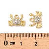 304 Stainless Steel with Crystal Rhinestone Charms STAS-G358-05G-02-3