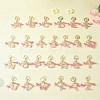 Letter A~Z Transparent Glitter Resin Pendant Keychains KEYC-FZ00024-11-7
