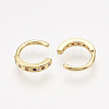 Brass Cubic Zirconia Cuff Earrings EJEW-S201-187-2