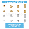 SUPERFINDINGS 64Pcs 16 Style Brass Cord Ends & End Caps KK-FH0006-75-2