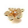 Brass Micro Pave Clear Cubic Zirconia Pendants X1-KK-U065-02A-G-2