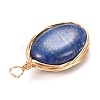 Natural Lapis Lazuli Pendants PALLOY-JF00467-04-2