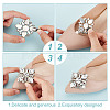 2 Pairs 2 Colors Glass Rhinestone Shoe Decorations AJEW-GO0001-88-3