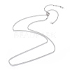 Adjustable 201 Stainless Steel Slider Necklaces MAK-L026-08A-P-1-1