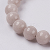 Natural Yellow Jade Beaded Stretch Bracelet BJEW-P209-15-6mm-3