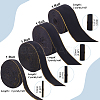 4 Rolls 4 Styles Single Face Velvet Gold Edged Ribbon for Bowknot Making OCOR-PH0002-93-2