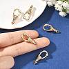 SHEGRACE Brass Micro Pave Clear Cubic Zirconia Spring Gate Clasps XGRQ58768-750G-4
