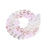 Electroplate Imitation Jade & Opaque & Transparent Glass Beads Strands EGLA-Q135-8MM-A01-3