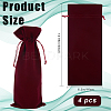 4Pcs Velvet Wine Bottle Packing Pouches ABAG-BBC0001-13B-2