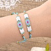 Glass Seed Braided Bead Bracelet LS-BJEW-A121-52-1