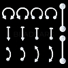 14Pcs 7 Style Acrylic Piercing Body Jewelry DIY-FS0005-41-1