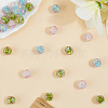 30Pcs 3 Colors Round Lampwork Beads LAMP-LT0001-01-3