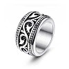 316 Stainless Steel Finger Ring with Enamel for Men PW-WG56139-03-1