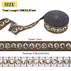 Ethnic Embroidery Polyester Flat Ribbons OCOR-WH0058-51-2