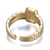 Brass Micro Pave Clear Cubic Zirconia Cuff Rings RJEW-H538-02G-X-2