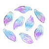 Two Tone Frosted Transparent Spray Painted Glass Pendants GGLA-S054-016H-01-1