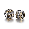 Hollow 925 Sterling Silver European Beads OPDL-L017-079TASG-2