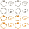 20Pcs 2 Colors Brass Locking Jump Rings KK-BBC0023-07C-1