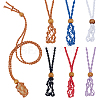 6Pcs 6 Colors Waxed Cord Macrame Pouch Necklace Making for Gemstone Nuggets MAK-ME0001-03-1