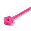 Flower Shape Silicone Cable Zip Ties AJEW-C034-01G-2