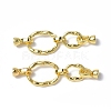 Brass Micro Pave Cubic Zirconia Fold Over Clasps KK-P223-50G-2