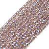 Electroplate Glass Beads Strands GLAA-Q105-03L-1