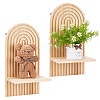 Wood Wall Storage Rack AJEW-WH0796-43A-1