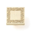 Square Flower Frame Brass Stamp Heads AJEW-M037-06G-02-2