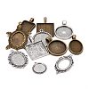 Alloy Pendant Cabochon Settings PALLOY-XCP0002-03AS-1