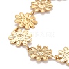 Enamel Daisy Link Chains Bracelet BJEW-P271-01G-04-3